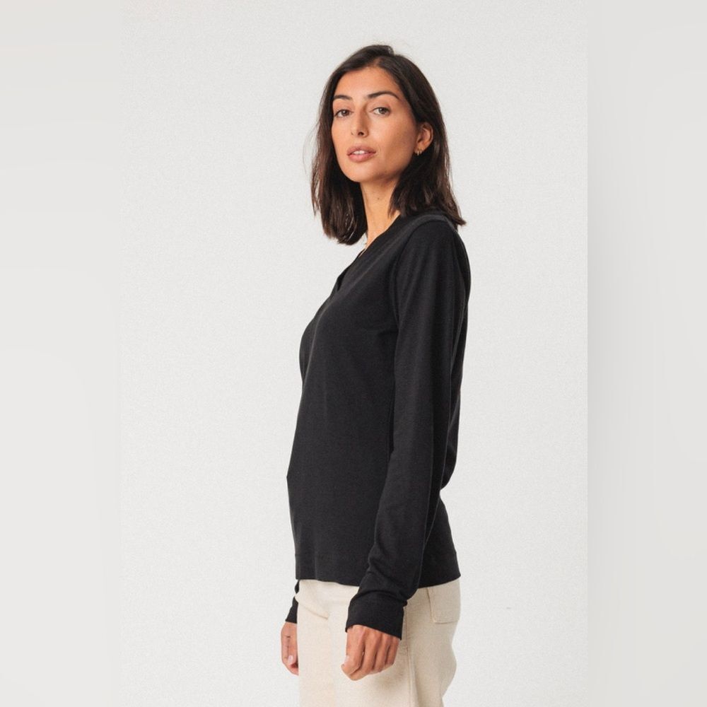 NWT SKFK Ibarne black L/S T-Shirt - size 6 - $75 MSRP - Picture 2 of 6